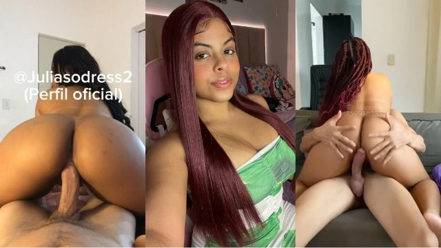 Morena gostosa Julia Karoline rabolando na pica