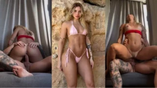 Thayane Santista fudendo loira rabuda quicando no sofá
